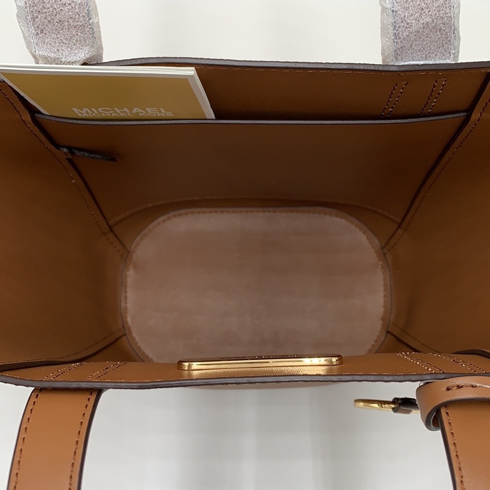 MICHAEL KORS PORTIA SMALL TOTE LUGGAGE COLOR Pebbled leather/ suede - Picture 5 of 15